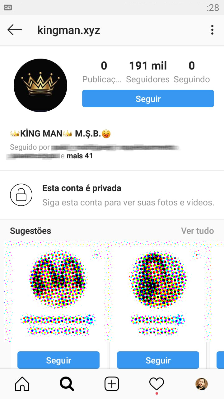 Perfil hackeado de Jeremias Reis ganhou novo nome e imagem (Foto: Reprodução / Instagram)