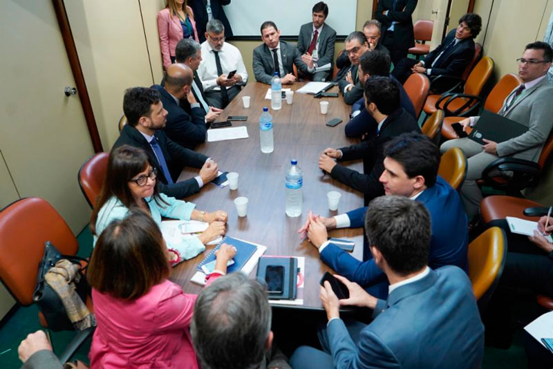 Reunião com os coordenadores dos partidos discutiu o projeto (Foto: Pablo Valadares/Câmara dos Deputados)