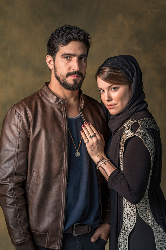 Renato Goes e a atriz Alice Wegmann (Foto: Paulo Belote/TV Globo)