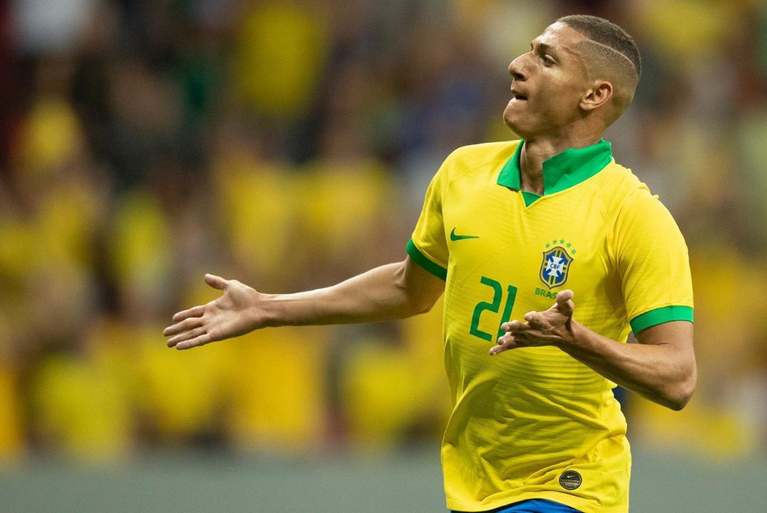 Richalison comemora gol. (Foto: Lucas Figueiredo/CBF)
