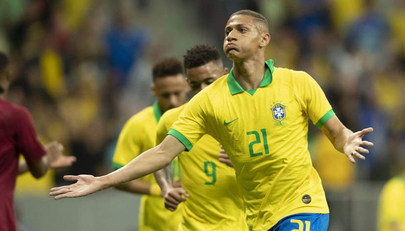 Richarlison marcou quatro gols pela Seleção Brasileira (Foto: Lucas Figueiredo/CBF)