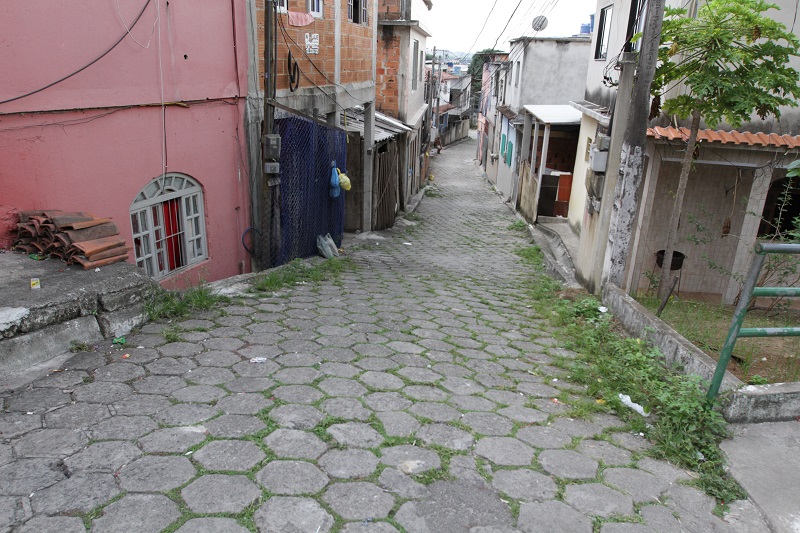 Rua de São Pedro onde houve tentativa de homicídio (Foto: Antonio Moreira/AT)