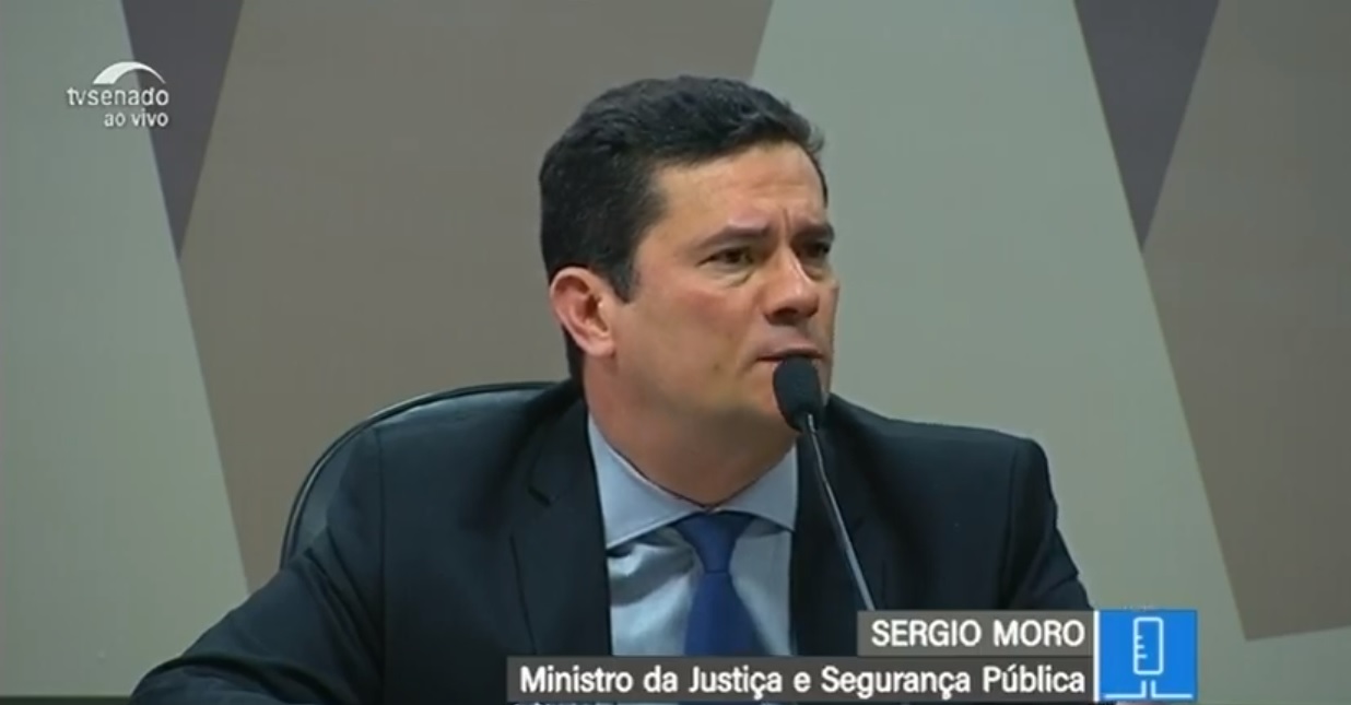 O ministro da Justiça Sergio Moro (Foto: Reprodução/TV Senado)