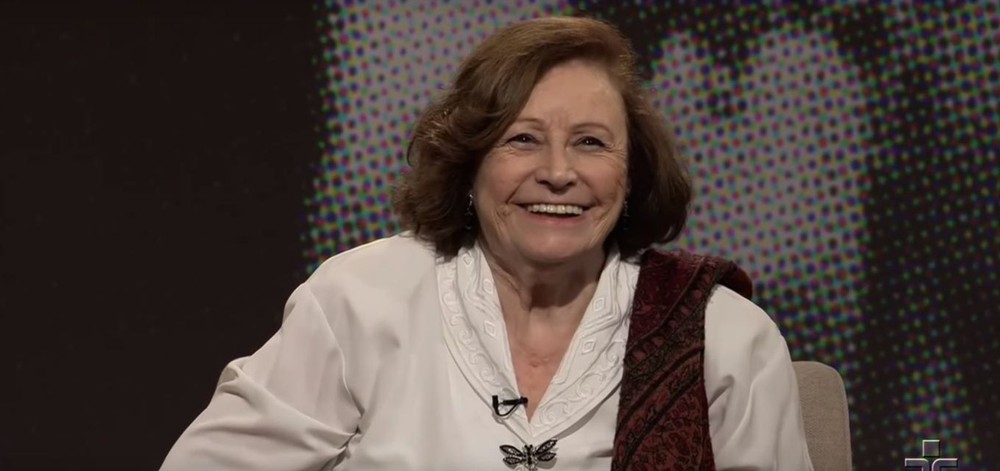 Sônia Guedes, em entrevista na TV Cultura (Foto: Reprodução / TV Cultura)