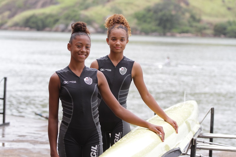 Thaynara e Malena conquistaram a medalha de ouro no Brasileiro Interclubes de Novos Talentos (Foto: Antônio Moreira/AT)