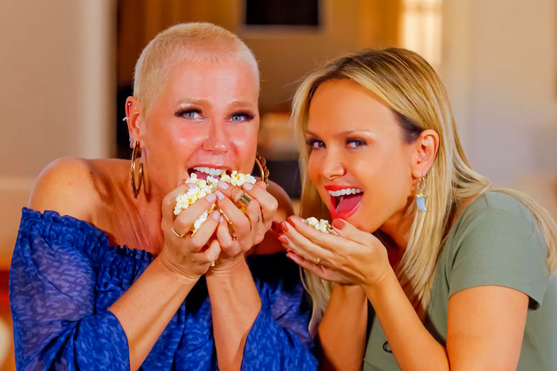 Xuxa e Eliana estarão juntas no programa deste domingo (Foto: Gabriel Cardoso/SBT)