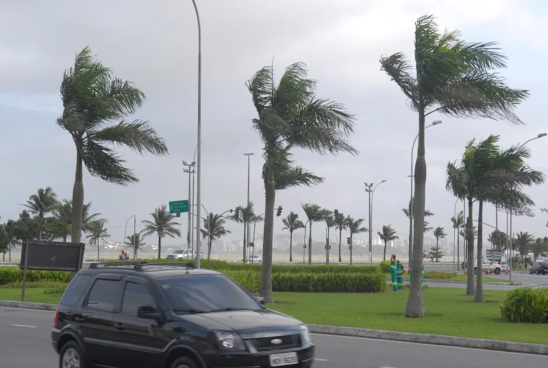 Imagem ilustrativa da imagem Frente fria chega ao Estado com ventos de até 75 km/h