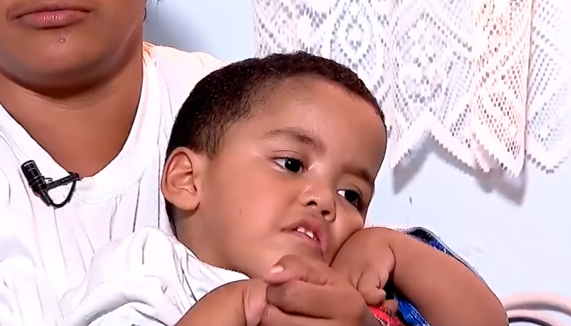Desde o ocorrido, Nathanael não enxerga, não anda e não fala (Foto: Reprodução / SBT)