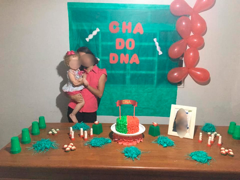 Chá do DNA foi realizado em Goiás (Foto: Divulgação / Facebook)