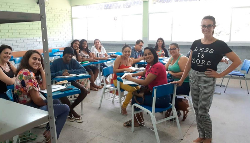 Turma do curso de RH, oferecido pelo projeto (Foto: Divulgação / SECTI/ES)