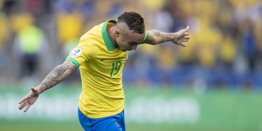 Éverton Cebolinha foi eleito o craque da final da Copa América (Foto: Lucas Figueiredo/CBF)