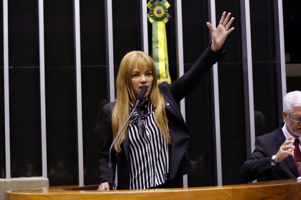 Flordelis na Sessão Solene para comemorar o Ato de Clamor pelo Brasil (Foto: Michel Jesus/Câmara dos Deputados)