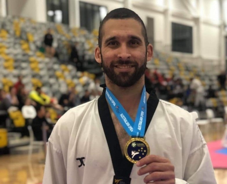 O lutador Guilherme Félix foi campeão do Austrália Open 2019 de taekwondo (Foto: Divulgação/Sesport)