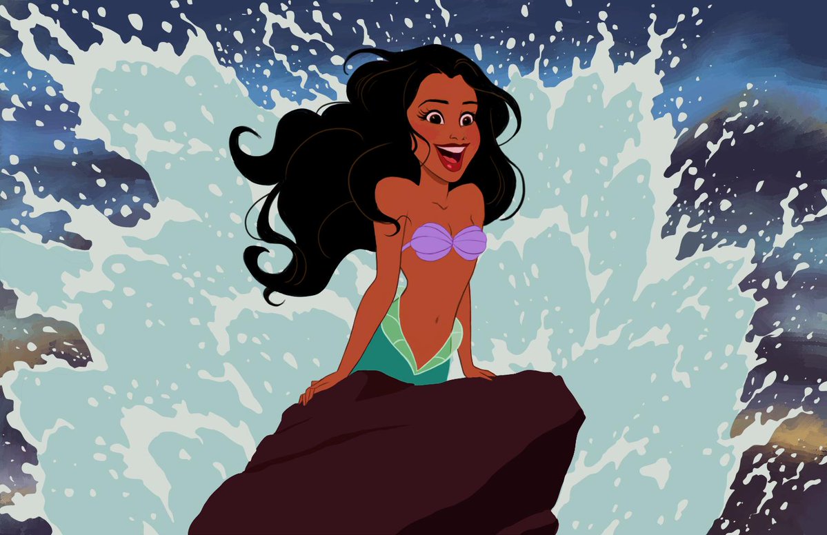 Halle Bailey como Ariel. (Imagem: Reprodução/Twitter)