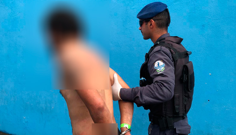 Homem foi flagrado se masturbando (Foto: Divulgação / PMS)