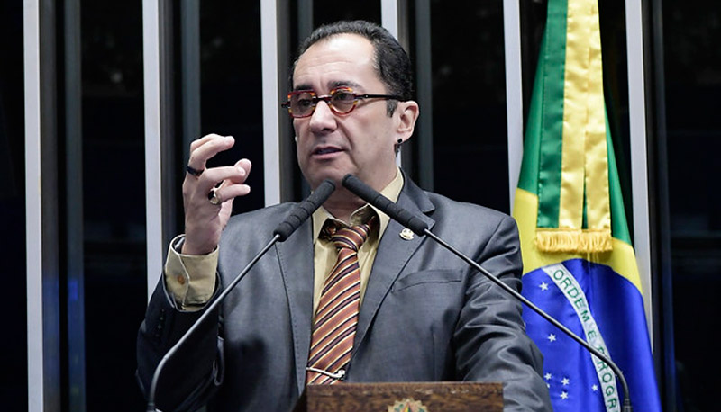 Jorge Kajuru (sem partido) discursa no plenário da casa (Foto: Waldemir Barreto/Agência Senado)