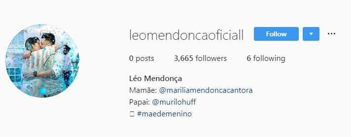 Reprodução da conta fake (Foto: Reprodução / Instagram)
