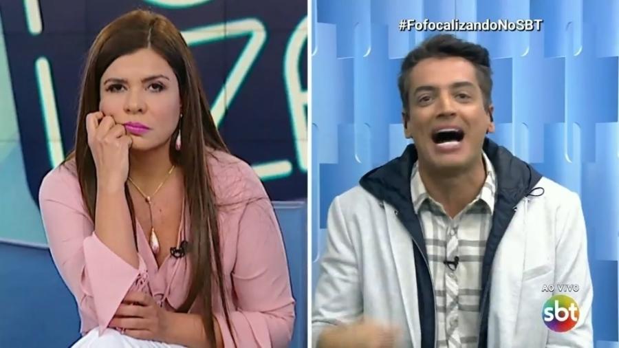 Mara Maravilha e Léo Dias (Foto: Reprodução / SBT)