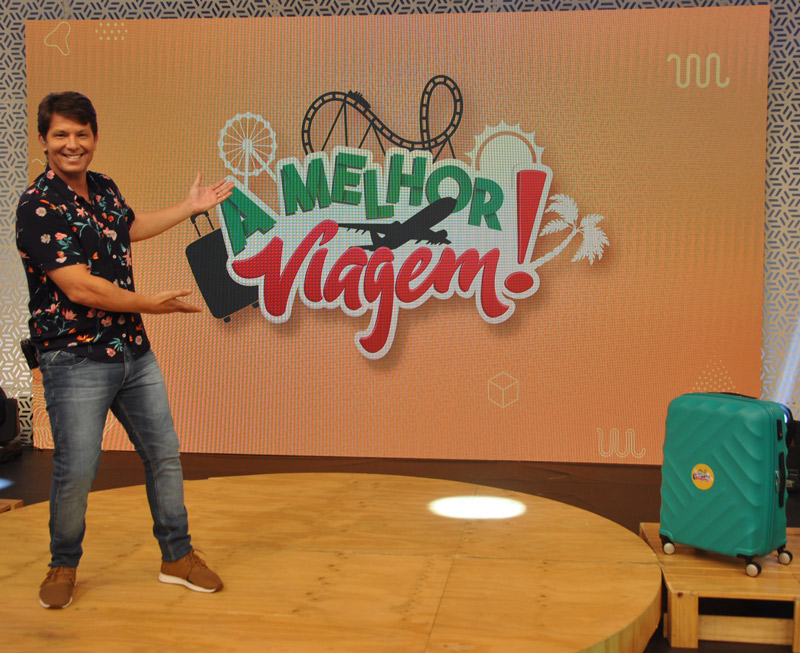Mário Frias no Programa "A melhor viagem" (Foto: Divulgação / Rede TV)