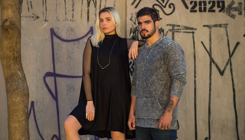 Mônica Iozzi e Caio Castro na novela "A Dona do Pedaço" (Foto: Globo/ Estevam Avellar)