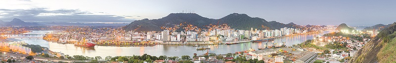 Panorâmica da cidade de Vitória: uma das imagens que estão no livro “Vitória PanorAmada” (Foto: David Protti)