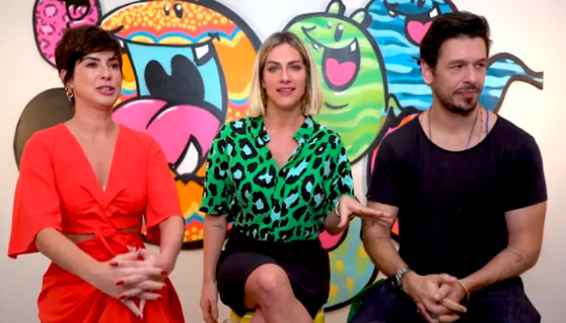 Fernanda Paes Leme e João Vicente no canal de Giovanna Ewbank (Foto: Reprodução / Youtube)