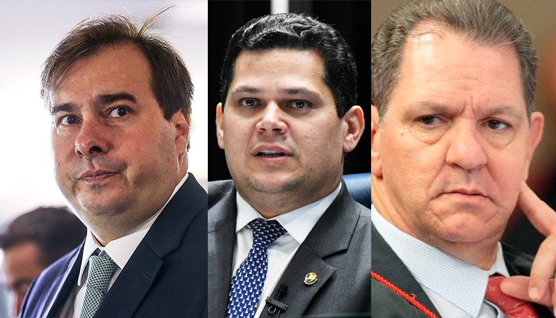 Rodrigo Maia, Davi Alcolumbre e João Otávio de Noronha foram hackeados (Foto: Divulgação)