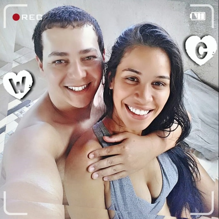 William Douglas ao lado de Carla Cristina (Foto: Acervo pessoal)