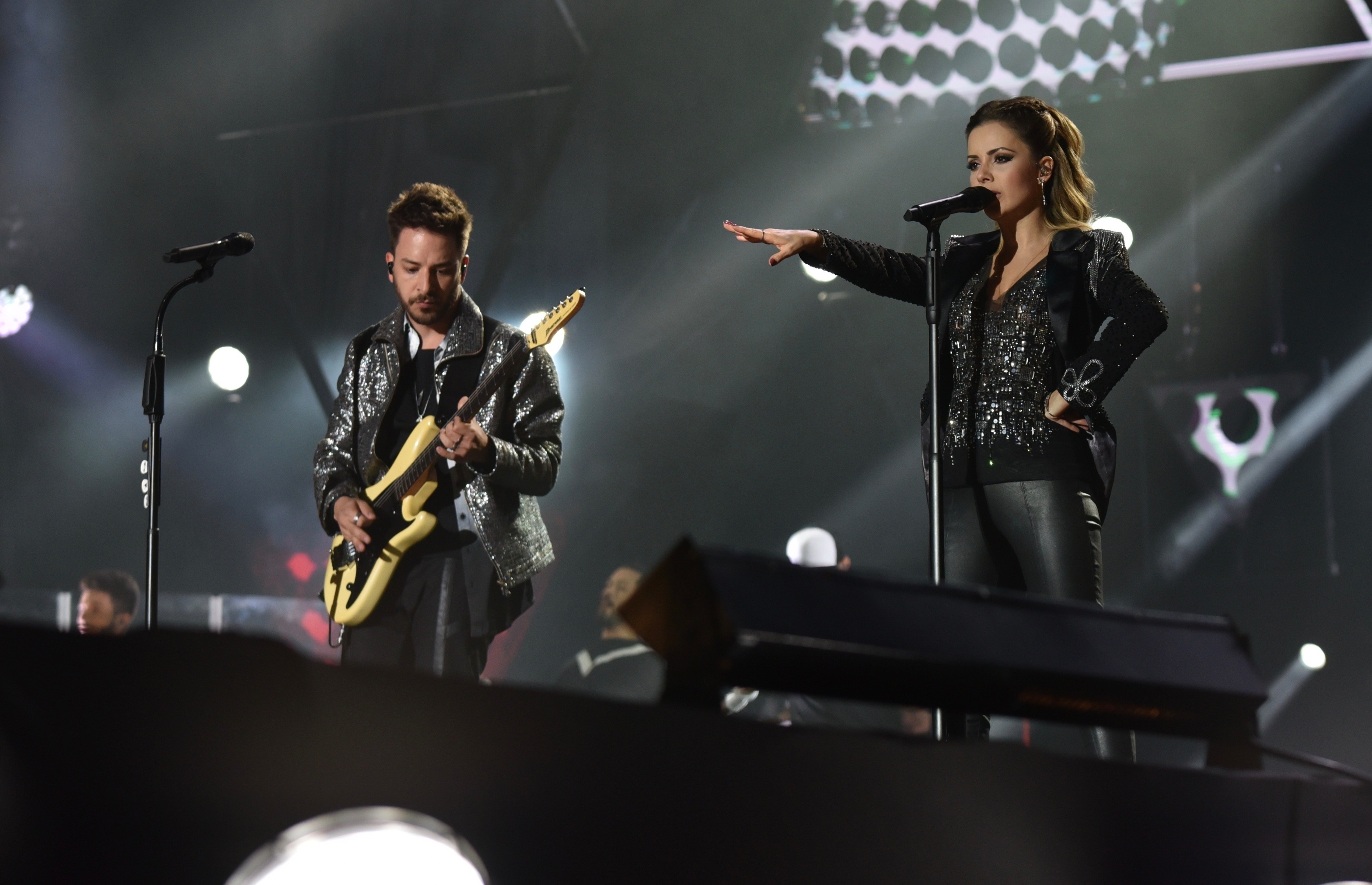 A dupla Sandy e Junior em show em Brasília (Foto: Gabi de Morais/ AgNews )