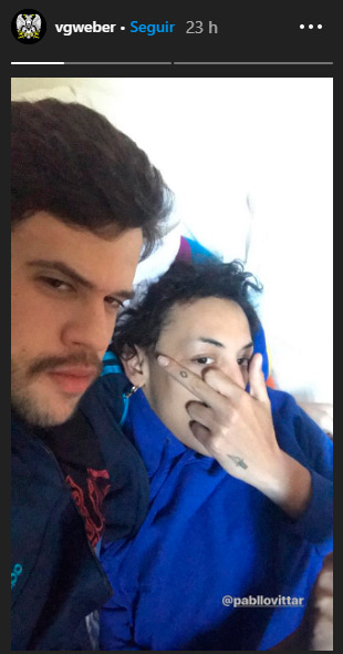 Weber e Pabllo Vittar juntos, em foto publicado no Instagram (Foto: Reprodução / Instagram)