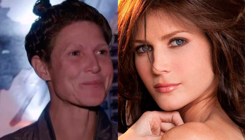 Jenni Lee em foto atual e aos 21 anos, quando esteve no auge da carreira (Foto: Divulgação)