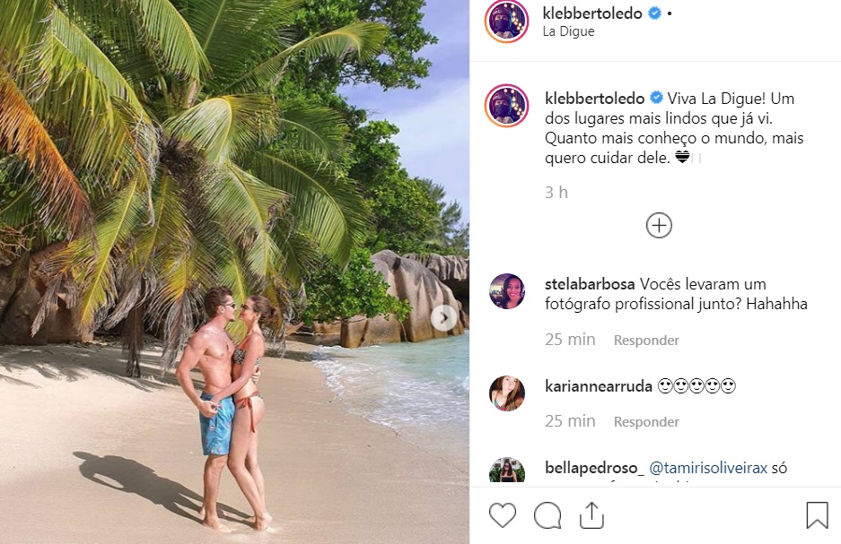 Camila Queiroz e Klebber Toledo (Foto: Reprodução/Instagram/@klebbertoledo)