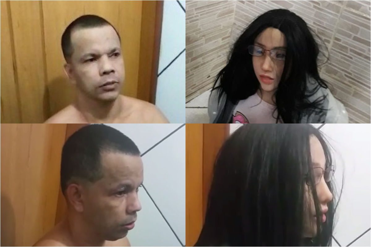 Clauvino sem e com disfarce. (Fotos: Divulgação e reprodução de vídeo)