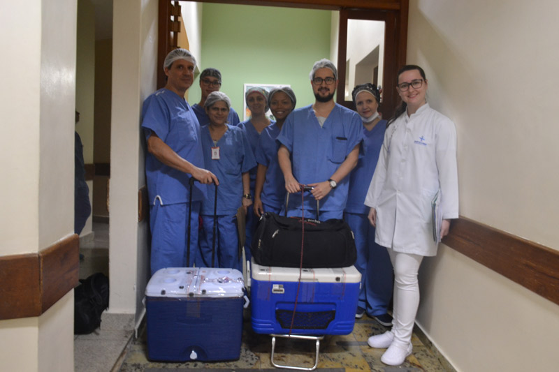 Equipe de captação de órgãos na Santa Casa (Foto: Divulgação / Santa Casa)