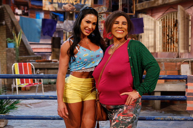 Gracyanne Barbosa ao lado de Rodrigo Sant’Anna (Foto: Gabriel Nunes / Divulgação Multishow)