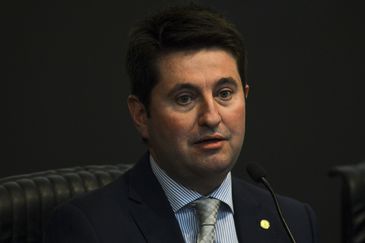 O deputado Jerônimo Goergen durante o Seminário Declaração de Direitos de Liberdade Econômica (Foto: Marcelo Camargo/Agência Brasil)