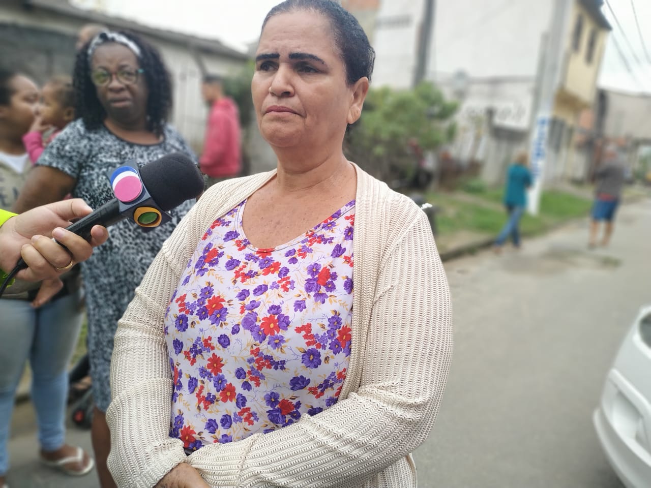 Maria da Penha Lembrança Barbosa é esposa do pedreiro morto na manhã da terça (6). (Foto: Kananda Natielly)