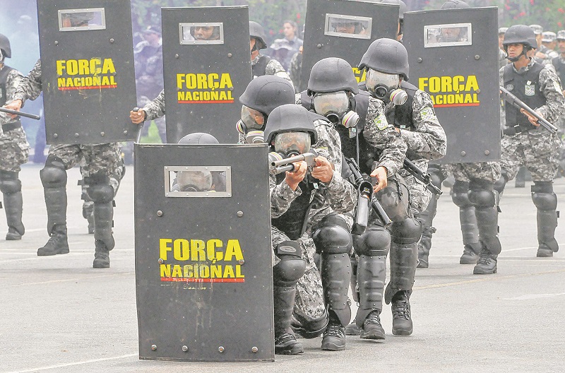 POLICIAIS estão presentes em cinco cidades no País. No Estado, Cariacica é a escolhida por programa federal. (Foto: Força Nacional de Segurança/Divulgação)