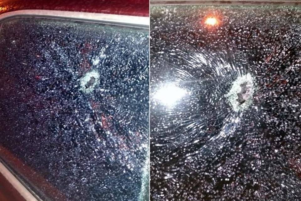 Vidro traseiro do carro atingido por prego (Foto: Divulgação)