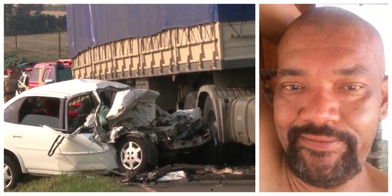 Marco Antônio atirou o próprio carro contra uma carreta (Foto: Divulgação)