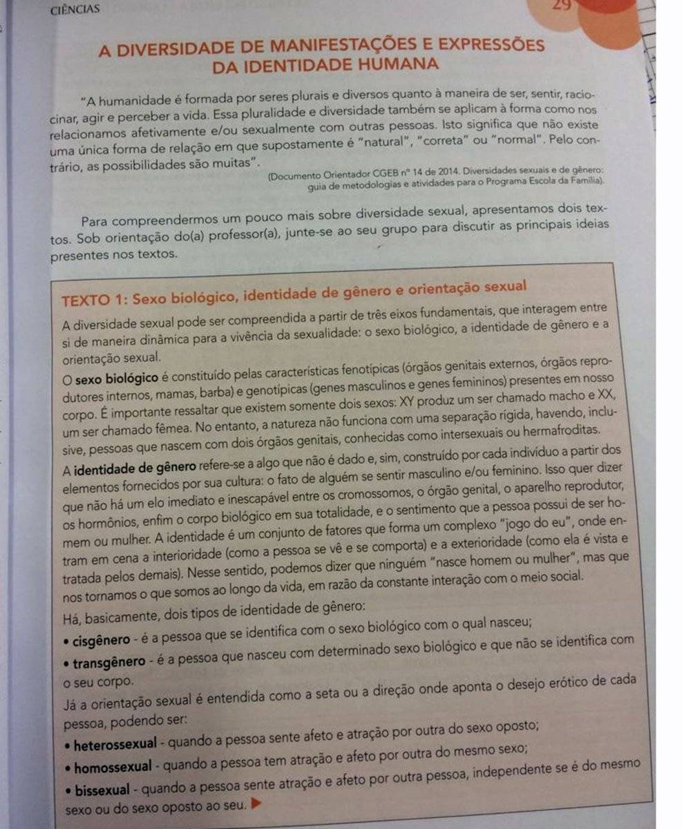 Apostila está sendo recolhida pelo Governo de São Paulo (Foto: Reprodução)