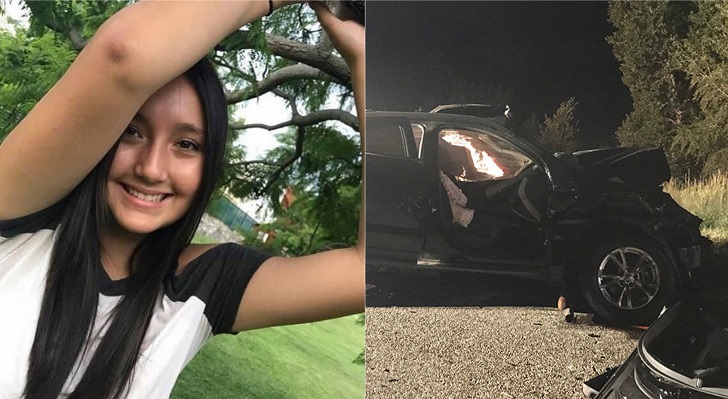 Maria Elena Cruz, de 16 anos e um dos carros envolvidos no acidente (Foto: Reprodução)