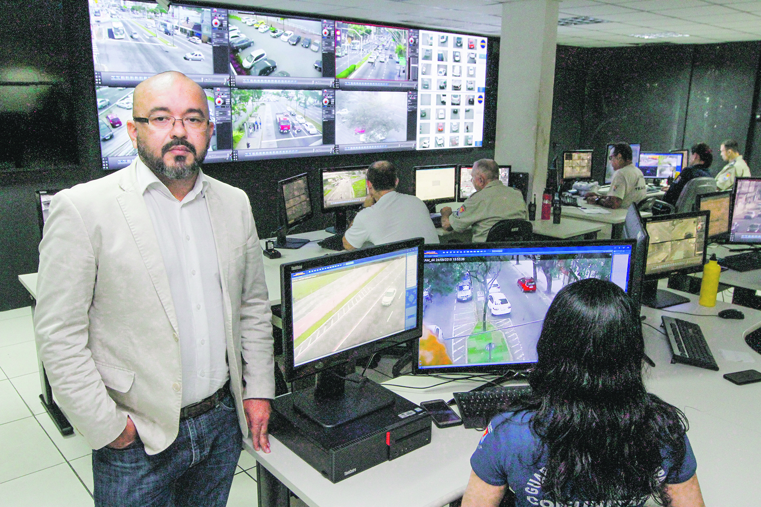 Márcio Passos explicou que o conceito do reconhecimento facial é o mesmo do cerco eletrônico para veículos (Foto: Leone Iglesias - 24/08/2018)
