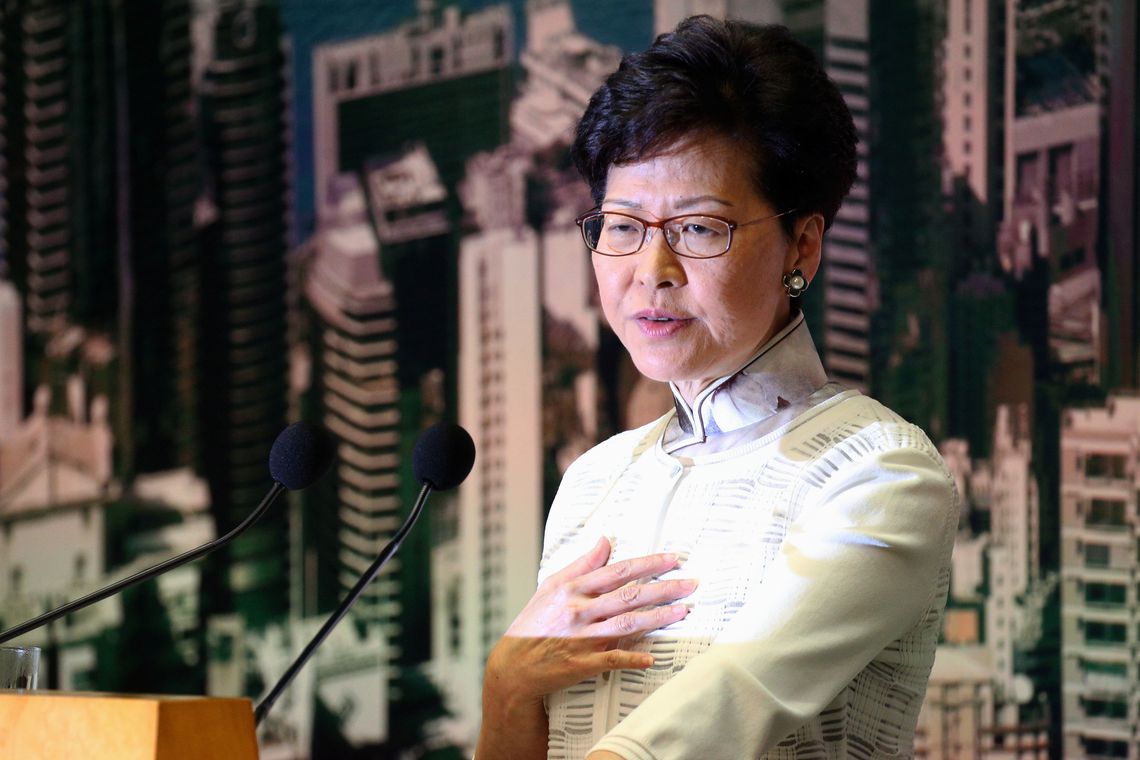 Carrie Lam anunciou o cancelamento da lei de extradição (Foto: Athit Perawongmeth)