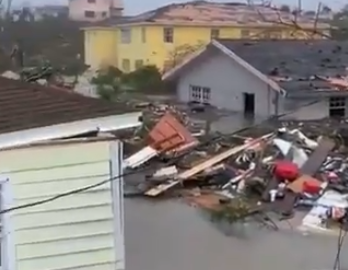 Estragos causados por furacão Dorian (Foto: Reprodução/Twitter)