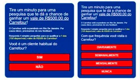 Golpe pede que consumidor preencha uma falsa pesquisa (Foto: Reprodução)