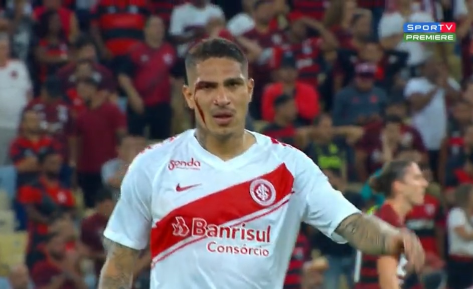 Guerrero na partida entre Internacional e Cruzeiro (Foto: Reprodução/ SporTV/ Premiere)