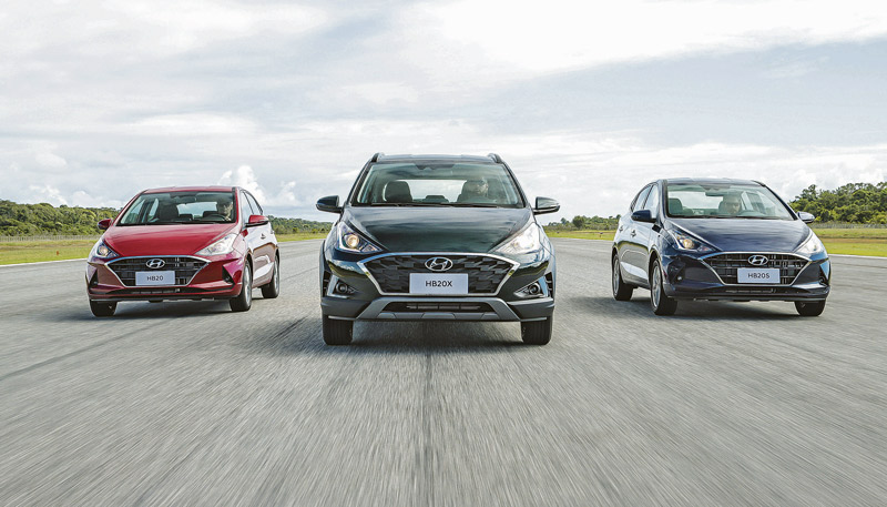 Nova família HB20: entre as principais novidades estão design renovado, motor 1.0 turbo e mais itens de conforto e segurança (Foto: Fotos: Assessoria Hyundai)