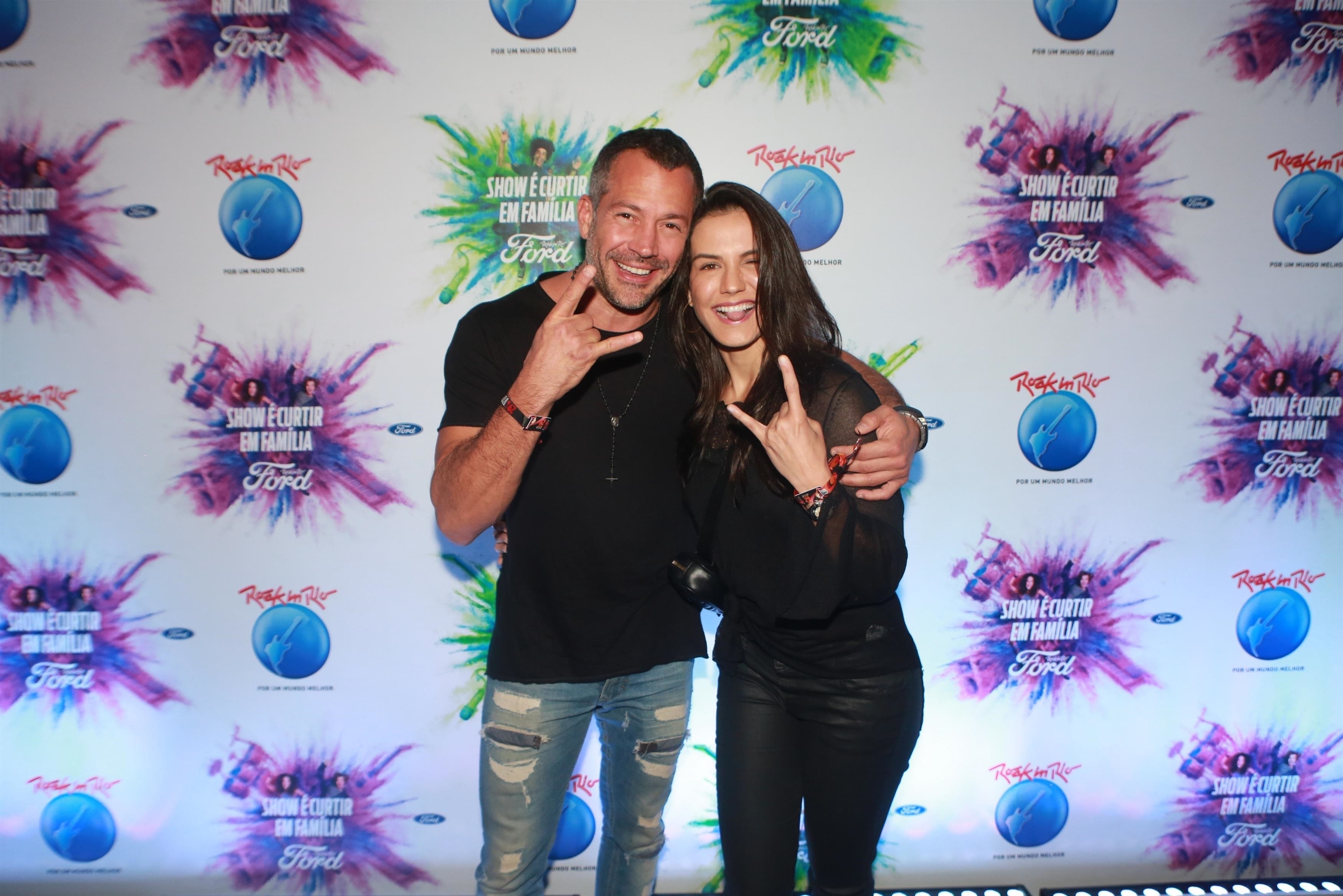 Malvino Salvador e Kyra Gracie no Rock In Rio (Foto: Dilson Silva/ AgNews)