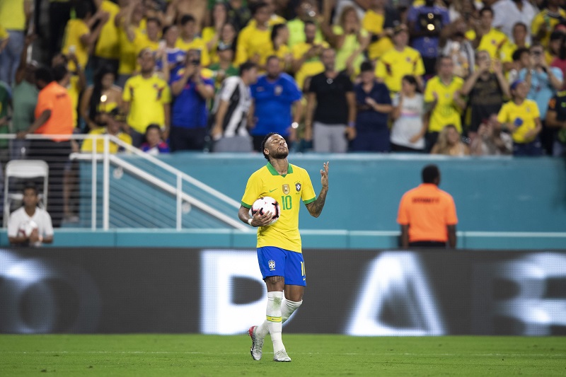 O atacante reconheceu ter privilégios na equipe nacional (Foto: Lucas Figueiredo/CBF)